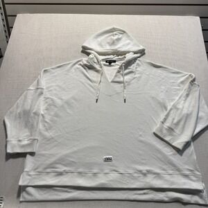 Coolibar Beach Velour Hoodie Womens Sz 3X White Pre-owned